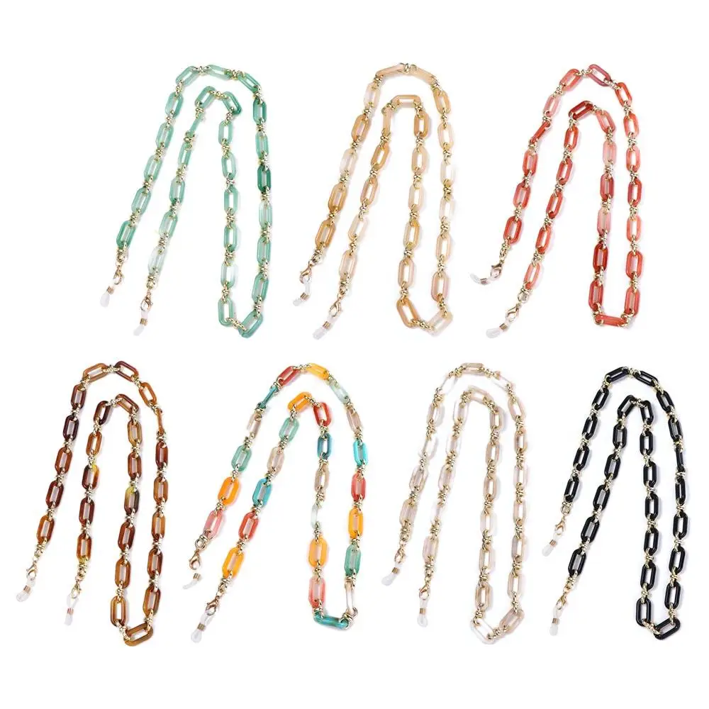 Trend Cool Metal Women Anti-lost Simple Mask Hanging Rope Elegant Glasses Chains Sunglasses Eyewear Acrylic Neck Strap