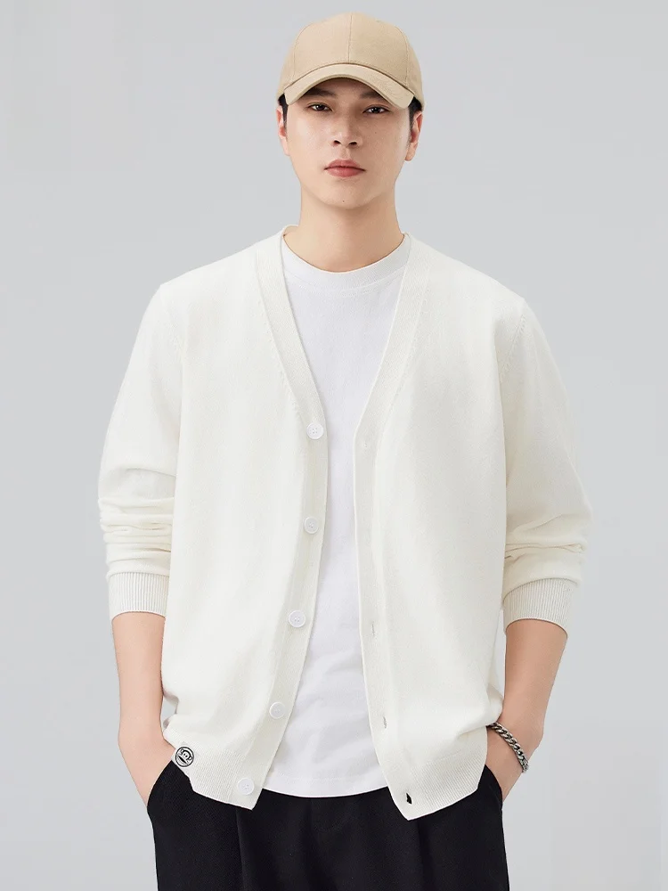 

Вязаный кардиган Paul Frank M V-ne Simplici Versatili, однотонный свитер-пальто, осенний повседневный стиль, удобная ткань