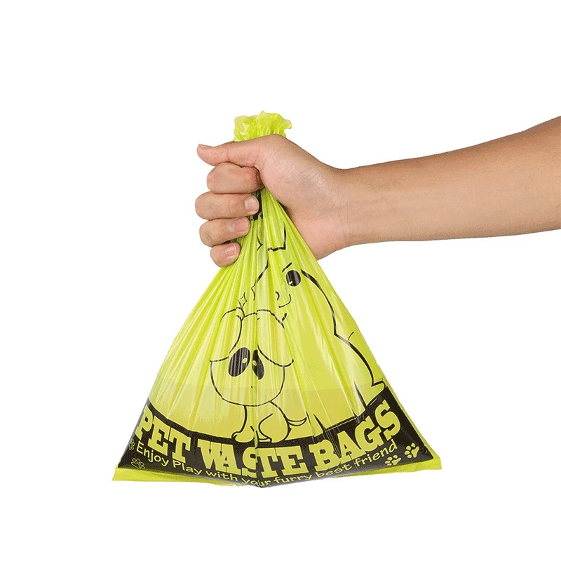 1-50 Roll Degradable Pet Dog Poop Bags Dispenser Garbage Bag Doggie Outdoor Clean Garbage Bag Pet Supplies 15 Bags/ Roll