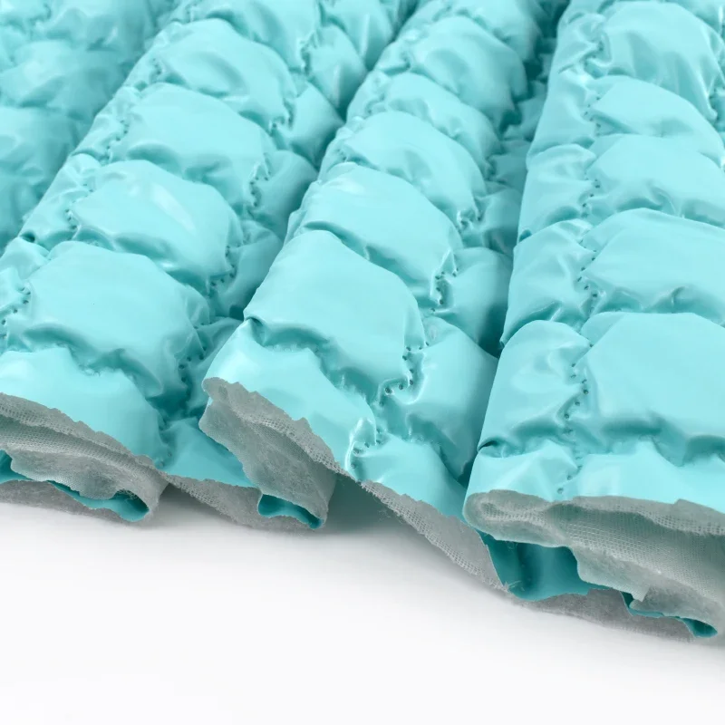 

45/90*130cm Intercalated Cotton Polyester Fabrics Bags Grid Embossed PU Waterproof Cloth Quilting Fabric DIY Sewing Accessories