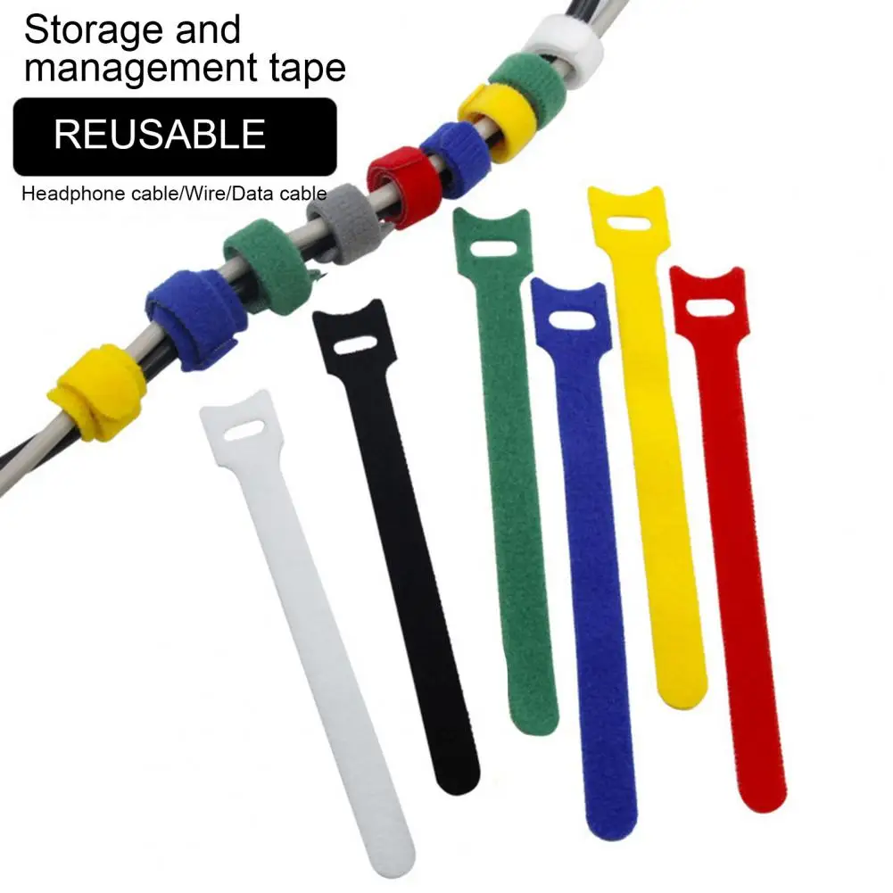 Convenient to Use 100Pcs Practical Cable Straps Wire Organizer Nylon Cable Management Band Fastener Tape   Office Supply