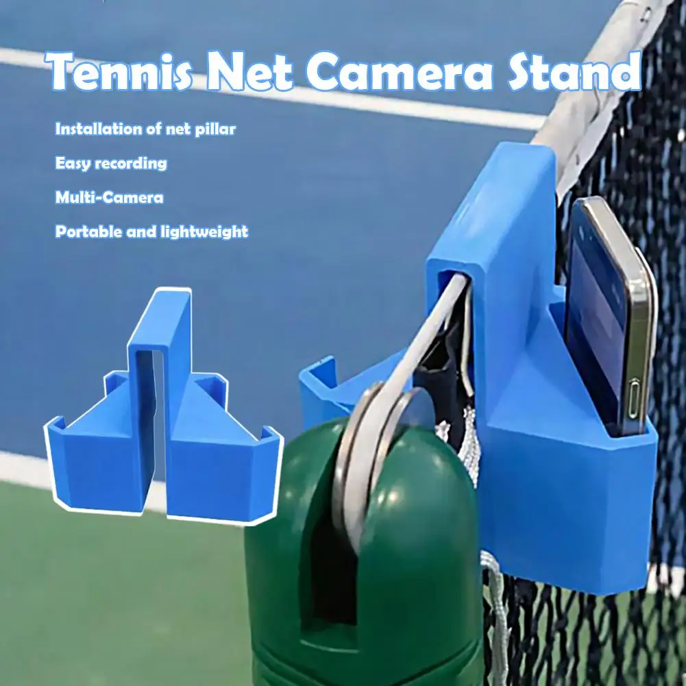 

Padel Tennis Hanging Camera Mount Dual Perspective Hanging Tennis Net Phone Stand Tennis Recording Mount Phone Action Holder