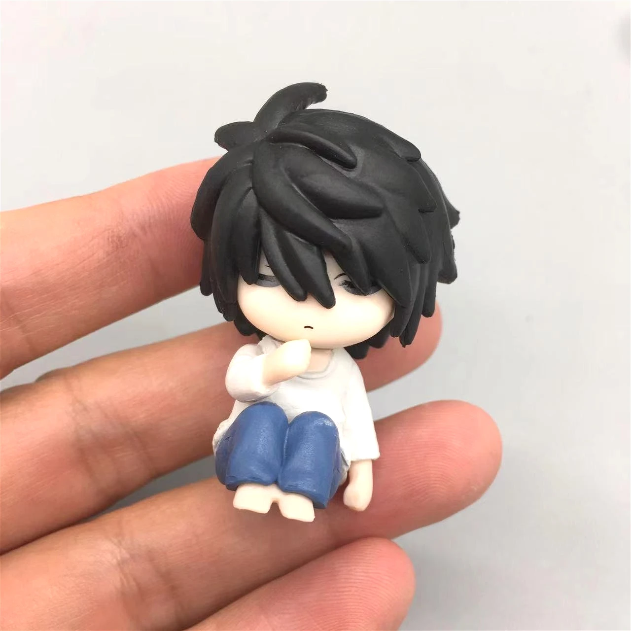 

In-stock kawaii Shoulder-to-Shoulder anime death note Light Yagami Amane Misa Ryuk sitting waiting ornaments collection figures