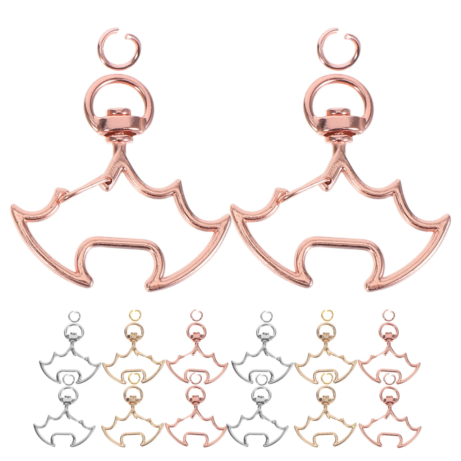 

30Pcs Bat Clasps Keychain Hooks Swivel Key Ring Clips Smooth Snap Opening Key Chain Making Kit DIY Craft Supplies