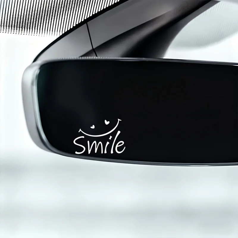 Smile Life Letter Print Waterproof Decor Vinyl Decals For Car Rearview Mirror Laptop Motorcycle Smooth Surfaces view 5