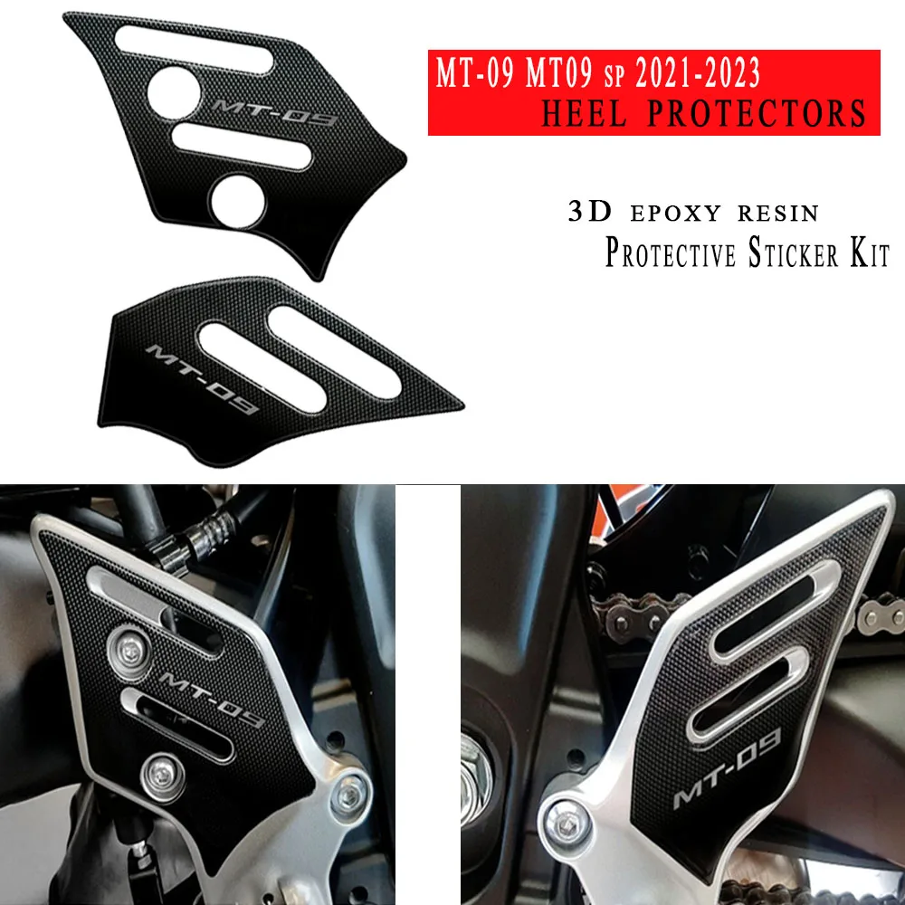 

For MT 09 MT 09 SP 2021 - 2023 Motorcycle 3D Epoxy Resin Sticker Protection Kit Heel Guard Protection