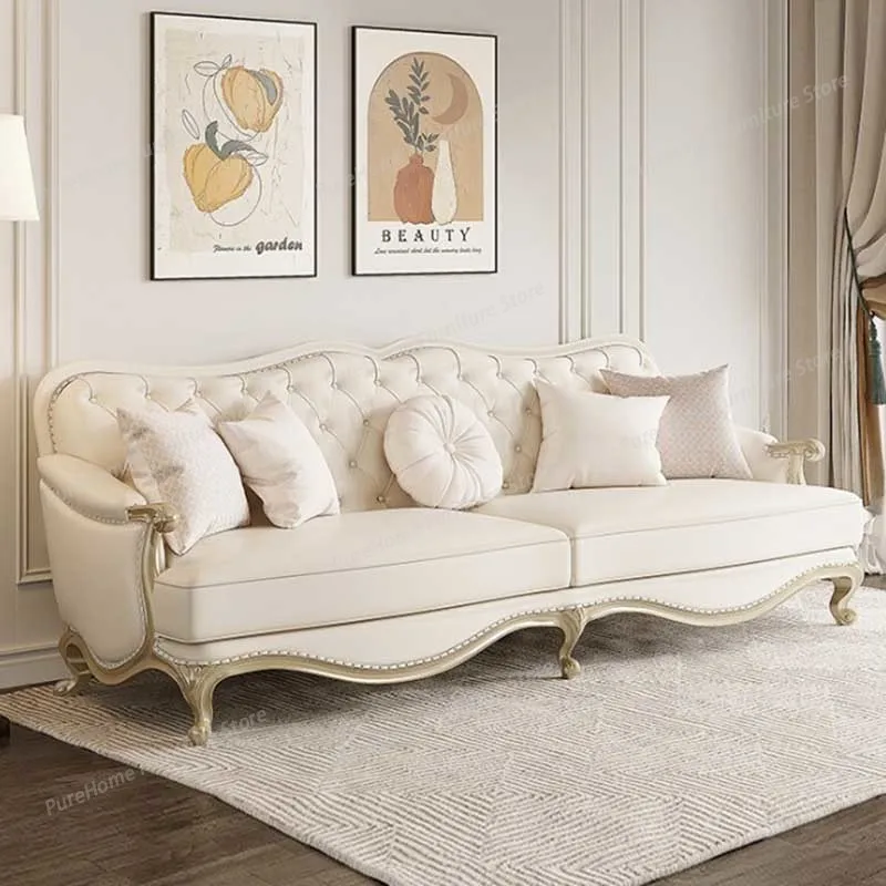 

Elegant Individual Sofa Vintage Luxury Glamour Living Room Sofas Chaise Lounge L Shape Couch Wohnzimmer Furniture Home
