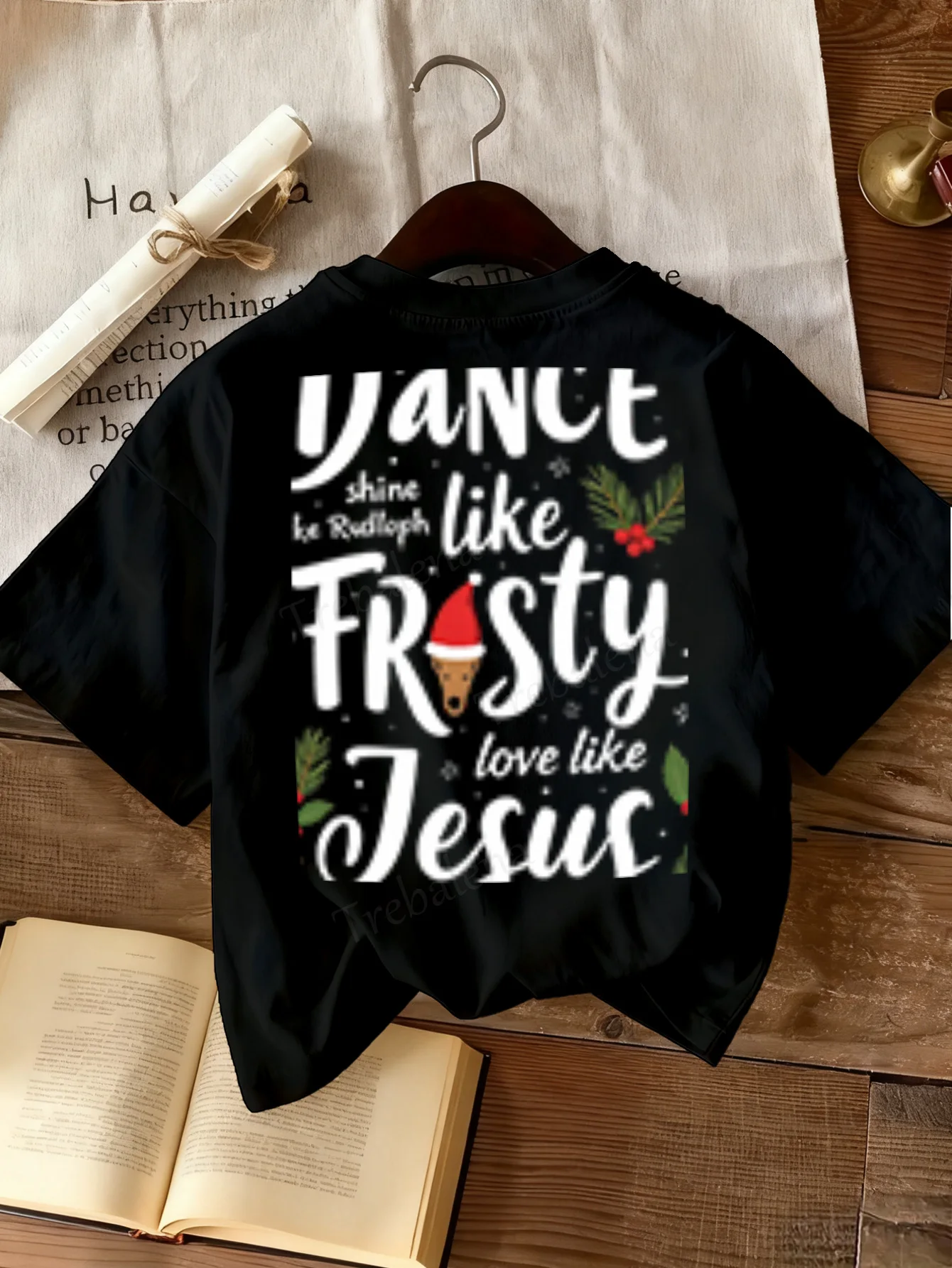 تي شيرت نسائي لرقص عيد الميلاد مثل حب فاترة مثل تي شيرت يسوع