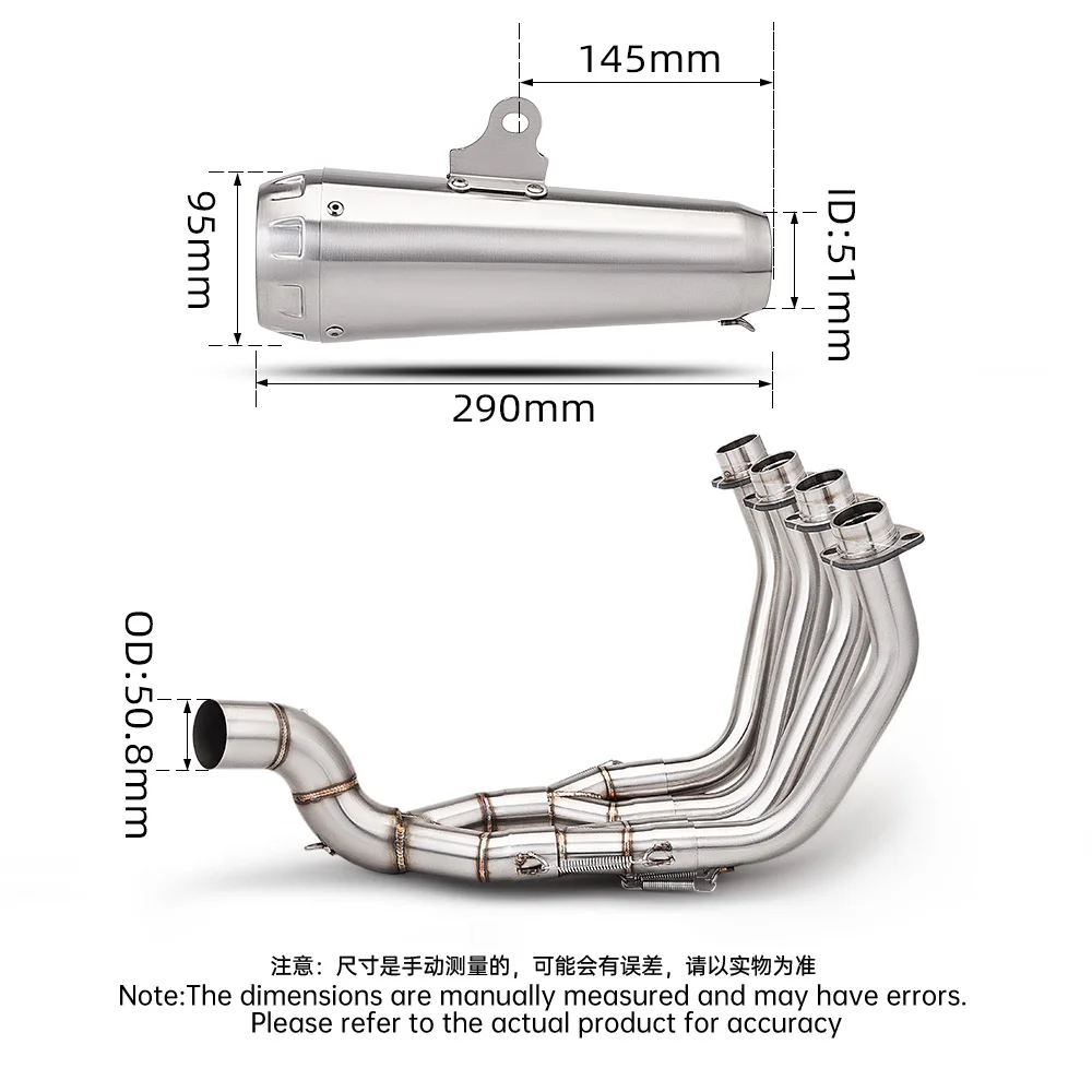 For XJ6 N XJ6 S XJ6 2009 - 2017 Motorcycle Exhaust Full System Front Link Pipe Connect Muffler Escape Moto