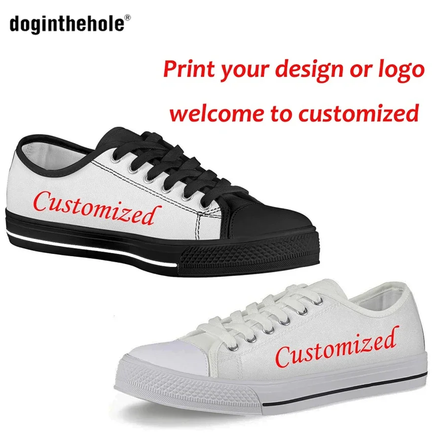 Doginthehole Yellow School Bus Printed Ladies Shoes Casual Canvas Footwear for Female Low Top Sneakers for Women Vulcanized Girl