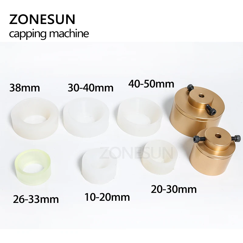 ZONESUN-휴대용 전기 씰링 타이트너 스크류 캐퍼 플라스틱 병, 10-50mm 큰 토크 속도 조절 캡핑 기계