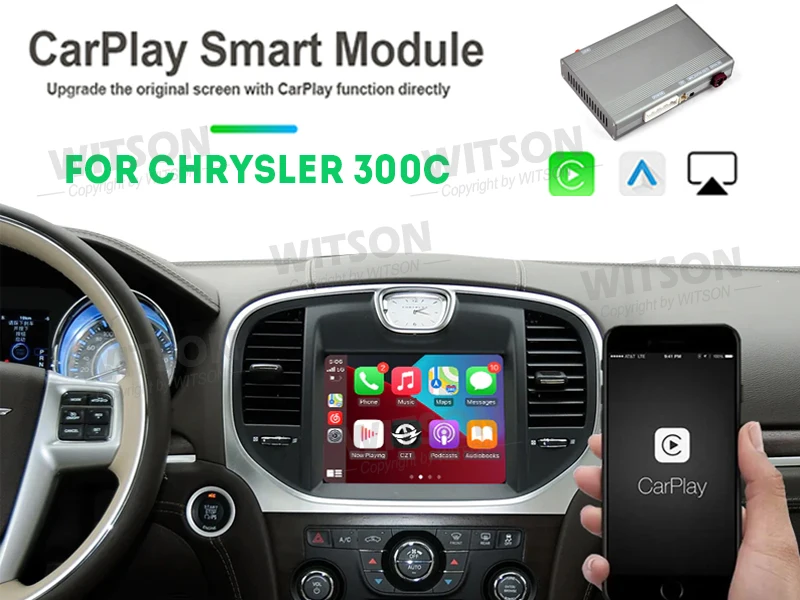 OEM Add Wireless Carplay Car Parts For Chrysler 300C 2012-2014  Android Auto Interface Box (no need remove original navigation)