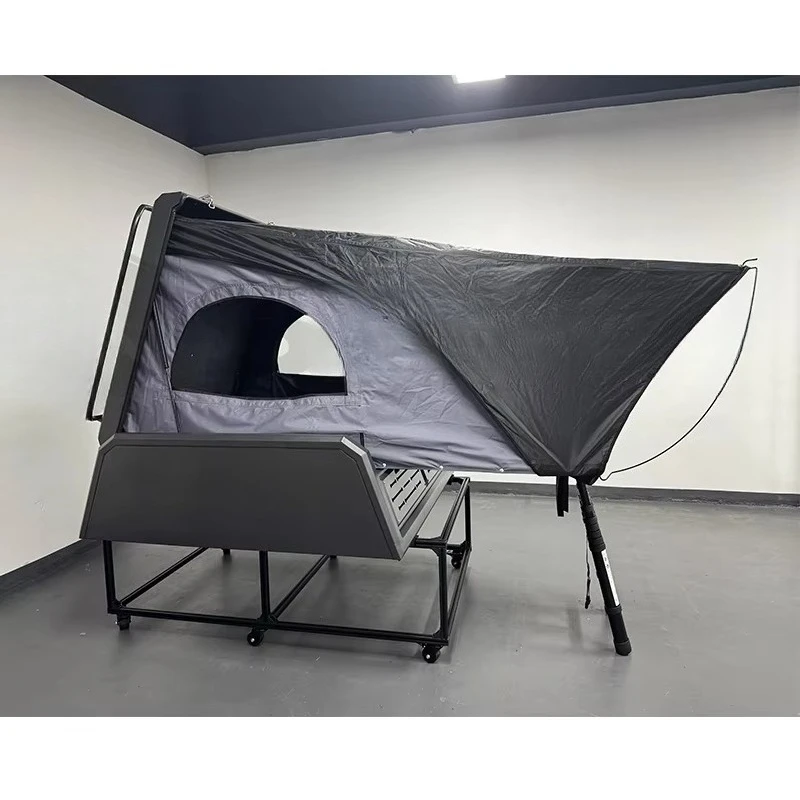 New Arrival Pickup Truck Canopy Roof Top Tent Side Open Premium Large Space Aluminum Rooftop Tent Hard Shell with Roof Rack