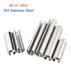 304 스테인레스 스틸 탄성 원통형 핀 포지셔닝 핀, 코터 핀, 용수철 래치 네일, M1.5, M2, M2.5, M3, M3.5 ~ M10