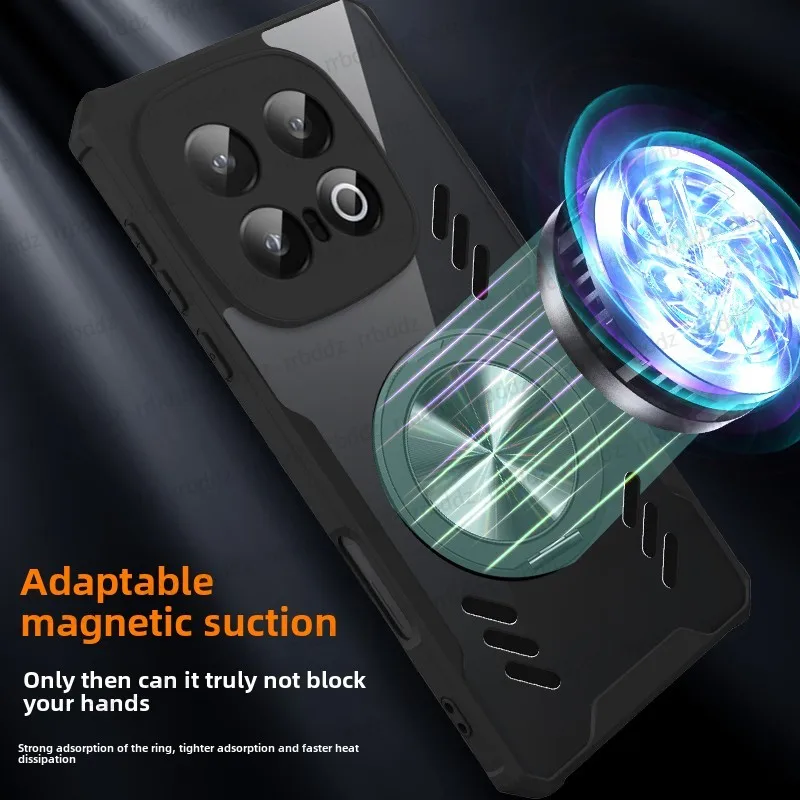 For VIVO IQOO 13 Strong Magnetic Case -360 ° Rotating Ring Heat Dissipation Phone Case
