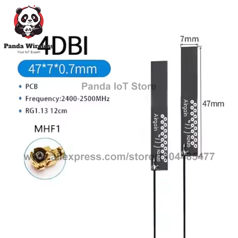 5PCS 2.4G 5.8G Dual-band Built-in PCB WIFi Antenna For ZigBee Bluetooth Module Omnidirectional MHF1 Interface RG1.13 13cm Cable