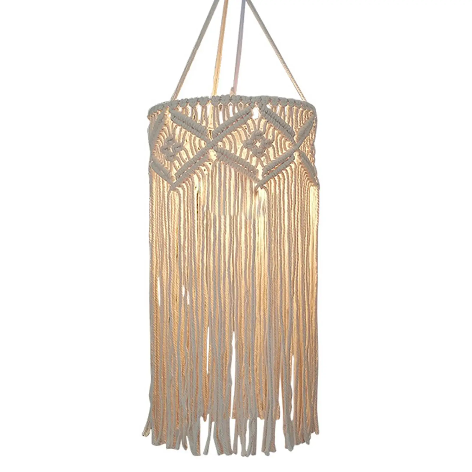 Imagem -03 - Macramé Lamp Shade Pendant Light Substituição para Dormitório e Quarto