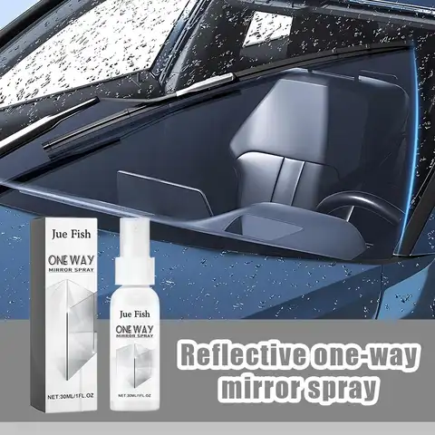 30ml Reflective One-way Mirror Spray Car Rearview Mirror Bathroom Glass Dust Stains Water Stains Cleaning Spray