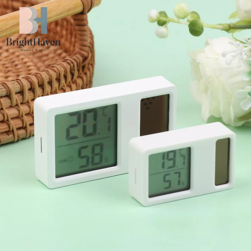 Solar Powered Thermometers Mini High Accuracy Digital Temperature Humidity Portable Measurement Meter Gauge Hygrometer B.H