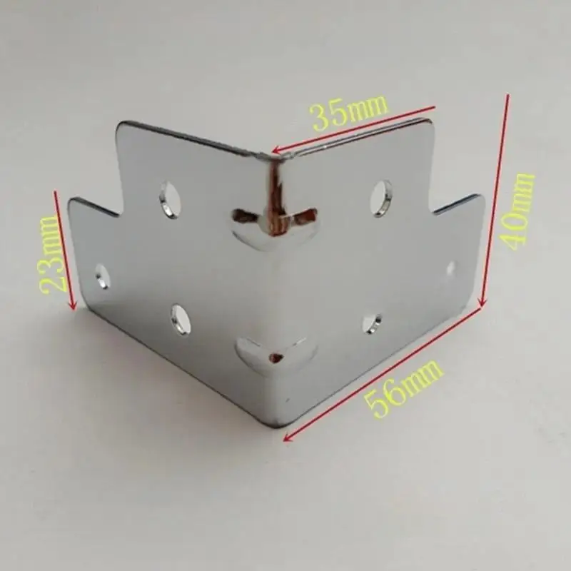L Shape Metal Corner Bracket 6 Hole Reinforced Heavy Duty Angle Code Hardware Fitting for Bed Frame Fixing