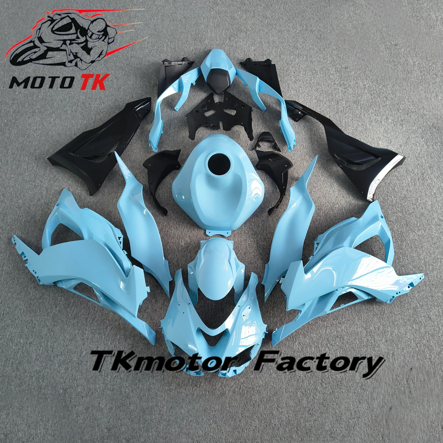 ABS Injection Motorcycle Fairing Kit For Kawasaki ZX‑6R 636 2024 2025 2026 ZX6R 24 25 26 Sky Blue Bodywork Fairings