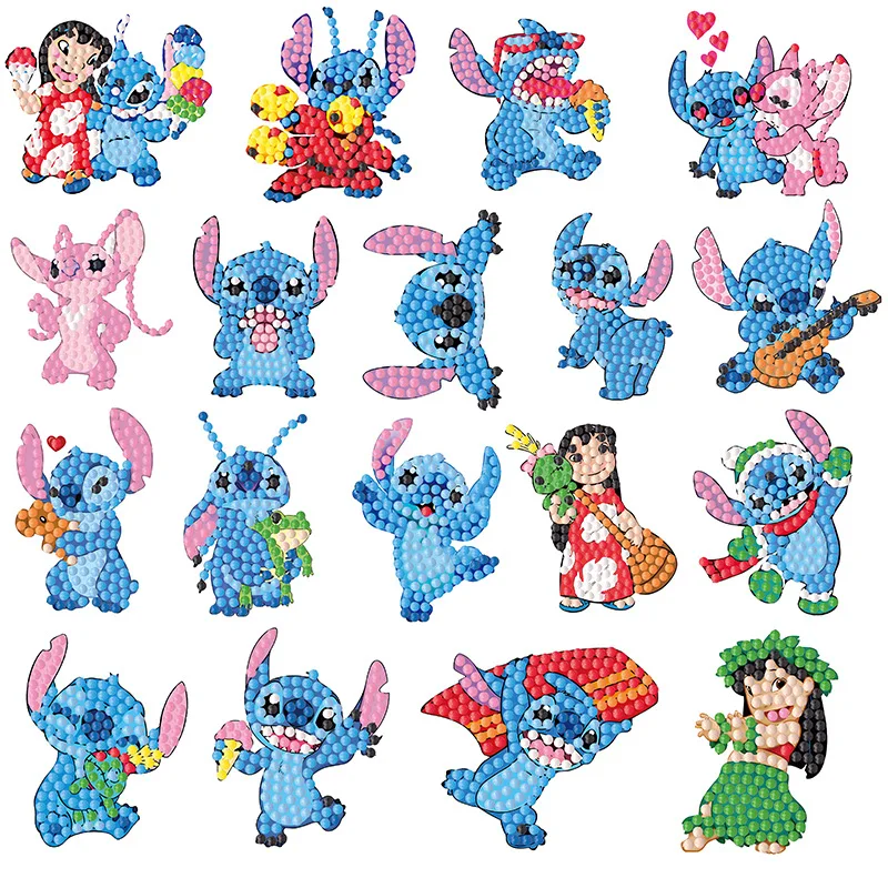 Easy 5D Diamond Painting Stickers Kits for Kids, Cartoon Stickers, High Quality Stick Paint with Diamonds by Numbers