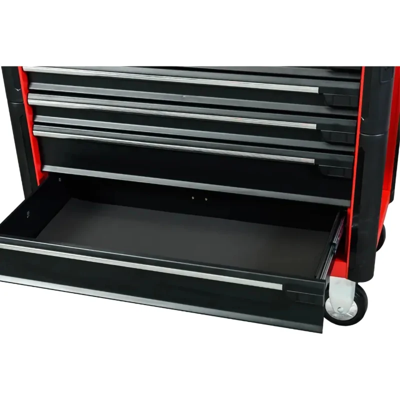 Two Side 13 Drawers Garage Tool Trolley Cabinet With Stainless Steel Worktop