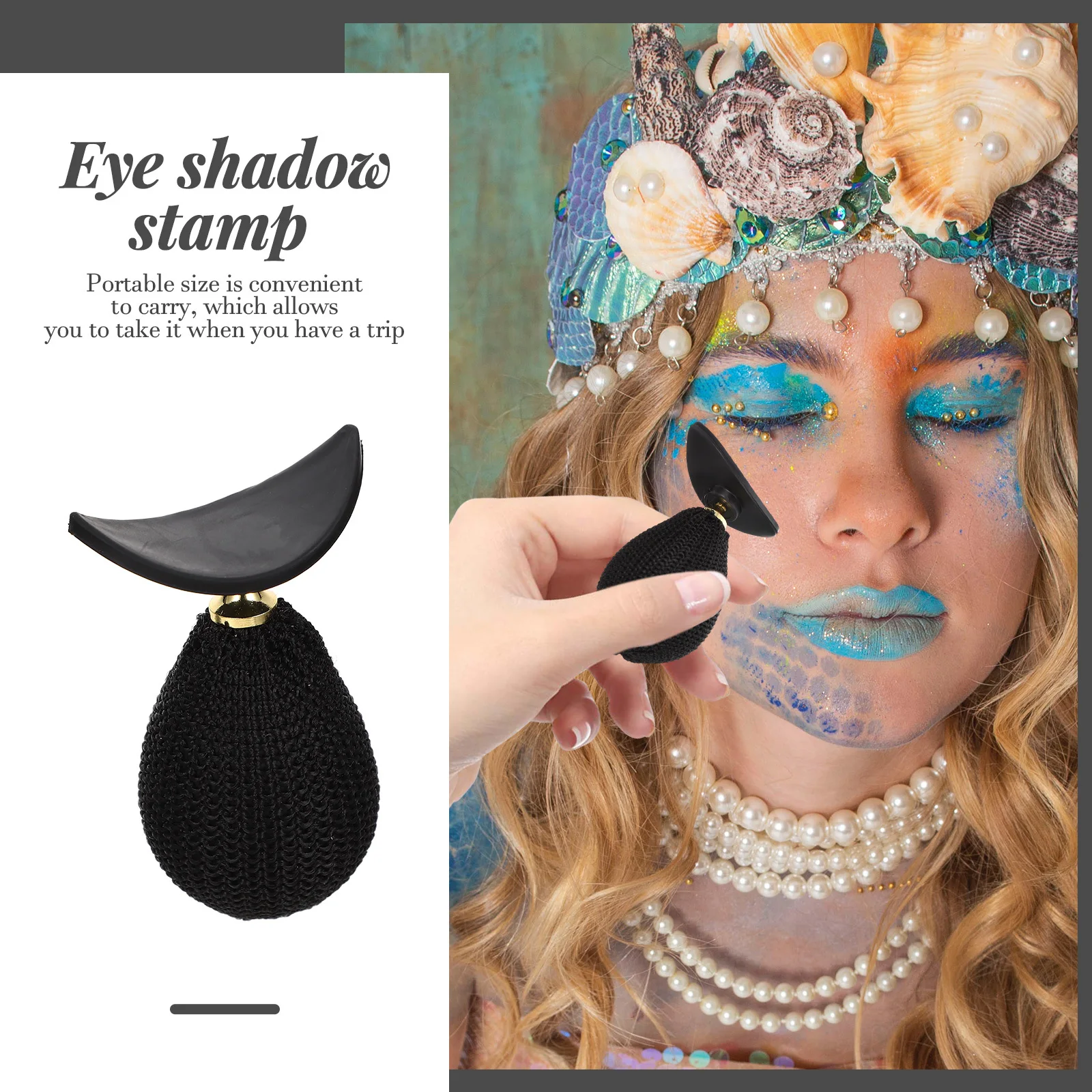 Siliconen oogschaduwstempel Duurzame vouwzegel Draagbare make-upaccessoire Handig snel oogschaduwapplicatorhulpmiddel