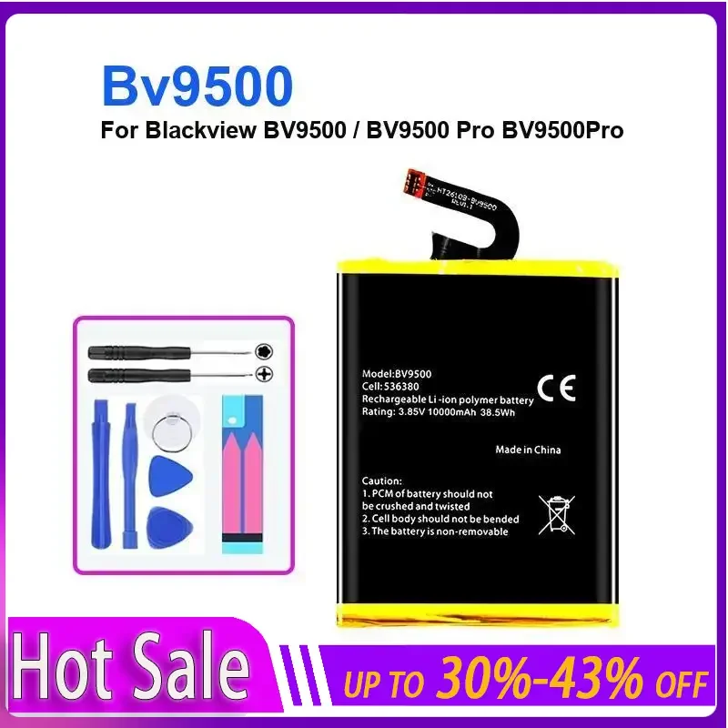 10000mAh Battery for Blackview BV9500 PRO Bateria Batteries + Track NO