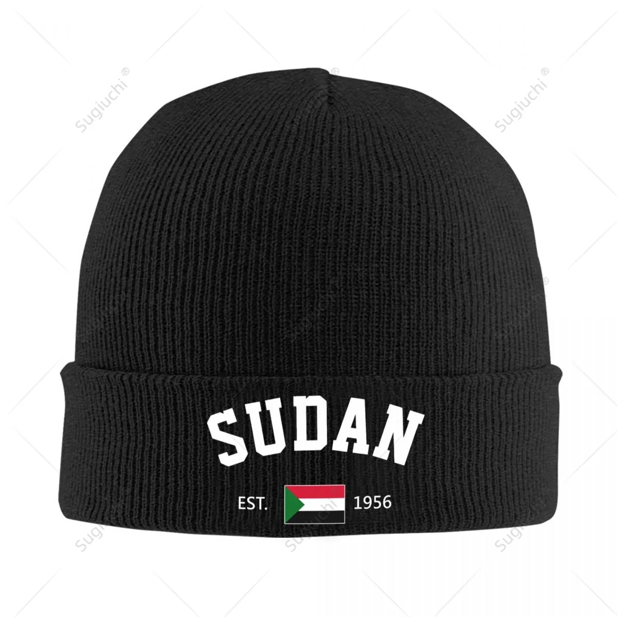 Bonnet tricoté unisexe SUDAN EST.1956 jour de l'indépendance pour hommes femmes garçons hiver automne Bonnet Bonnet chaud