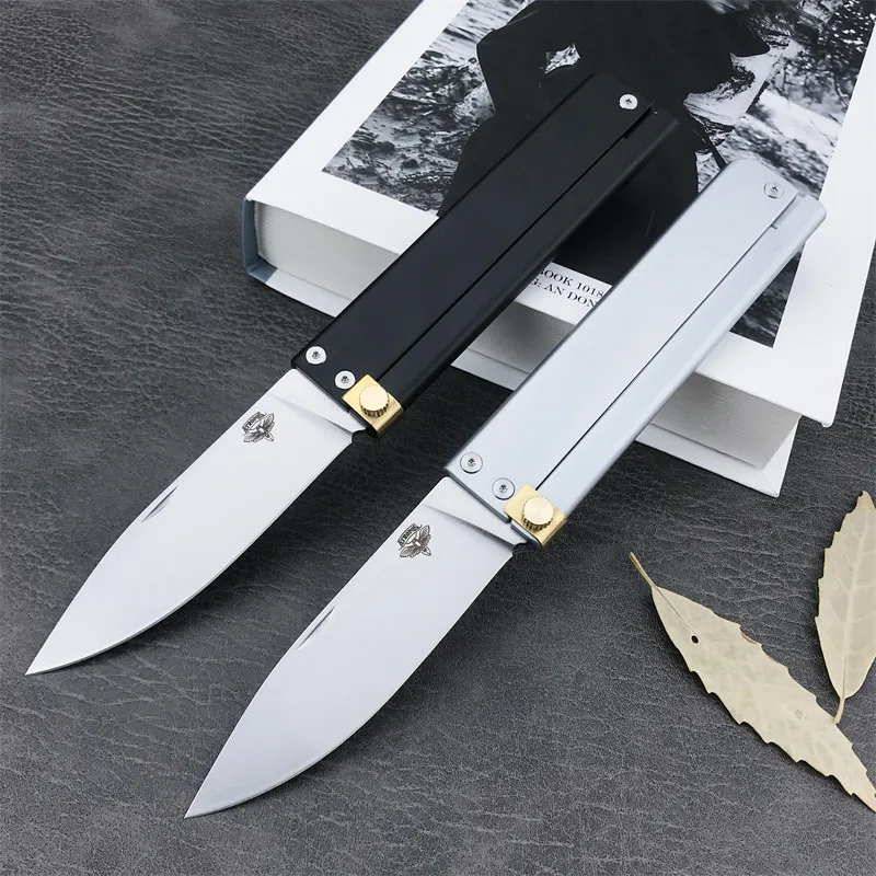 ATROPOS Trapper Flipper Folding Knife D2 Blade Aluminium Alloy Handle Outdoor Tactical Survival Camping Hunting EDC Knives