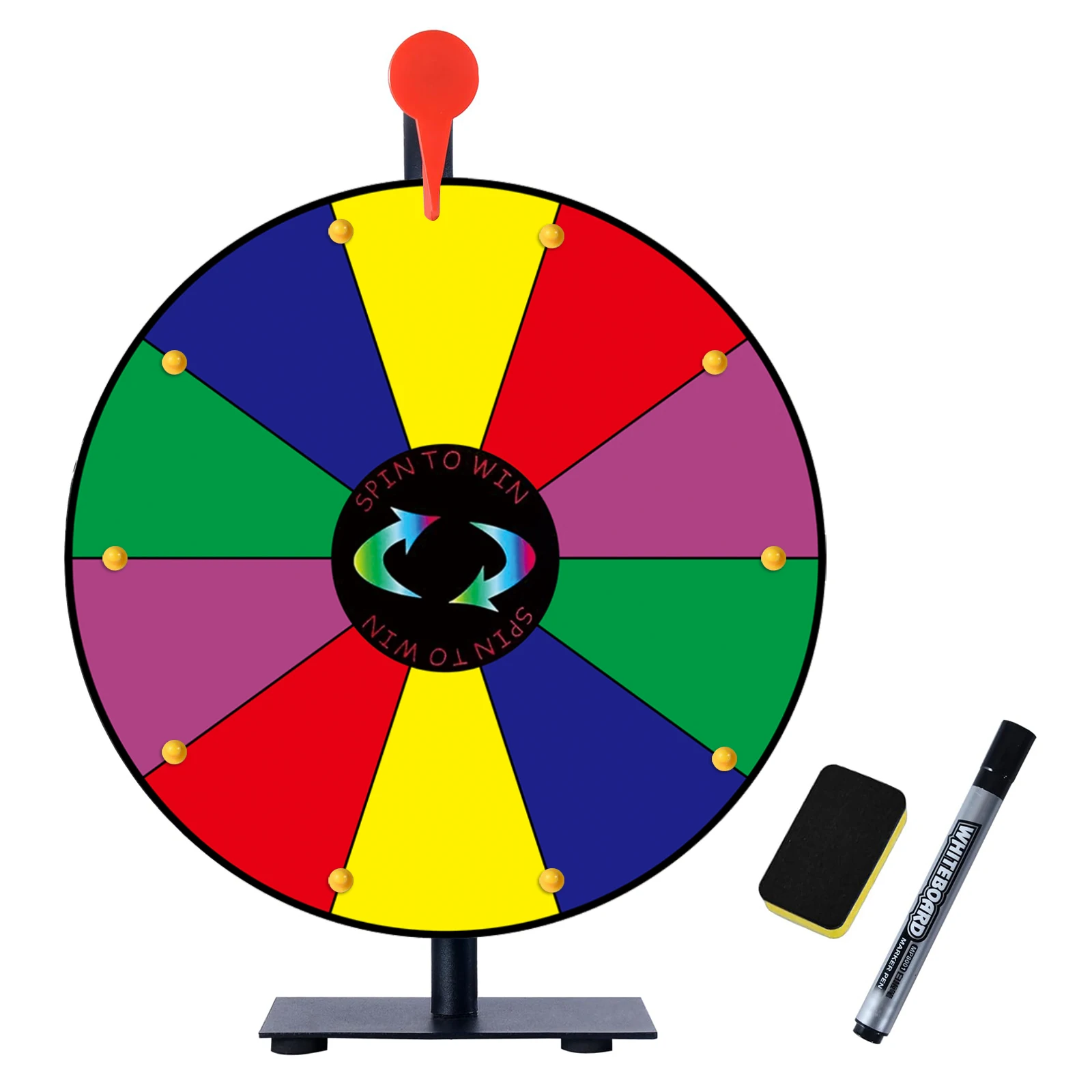 Prize Colors Wheel Game Lottery Activity Turntable Draw Spining Prize Lucky Wheel for for Carnivals Promotional Activities