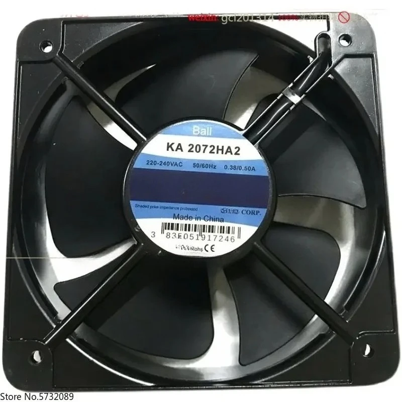 

KA2072HA2 AC220V 0.38A Осевой вентилятор с шарикоподшипником и шарикоподшипником