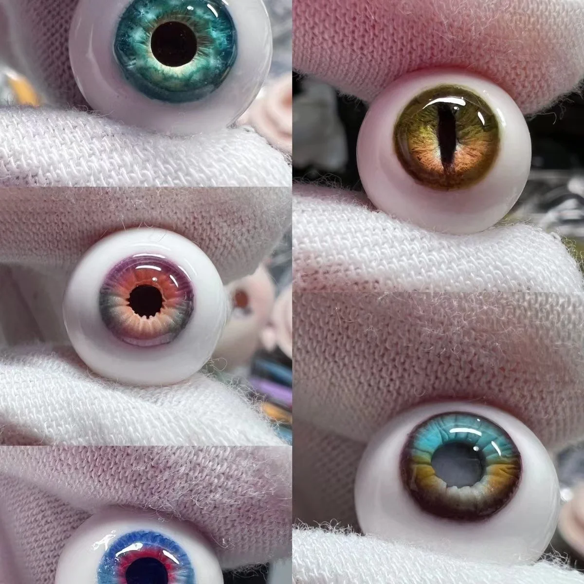 OB11 Handmade Eyeballs 1/3 1/4 1/6สีน้ำตาลตุ๊กตา1คู่