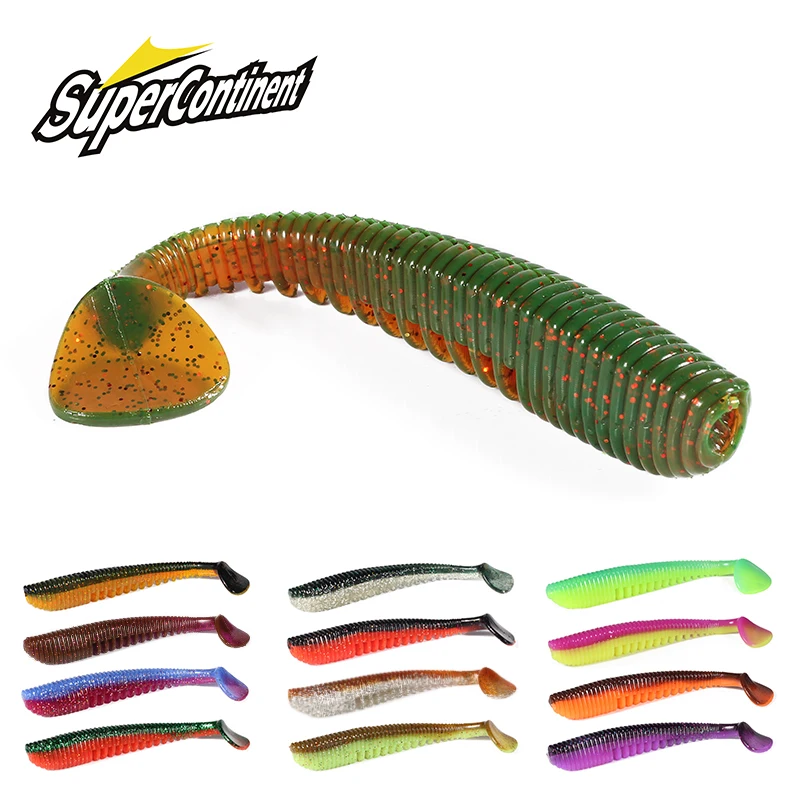 2019 Supercontinent 50mm 80mm 95mm 110mm Fishing Lures Soft Lure Artificial Bait Predator Tackle for Pike and Pike