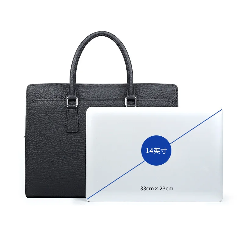 Valigetta da viaggio semplice di grande capacità Borsa da uomo di marca di lusso genuina Messenger Borse da uomo in pelle Borsa da lavoro da uomo di fascia alta di moda
