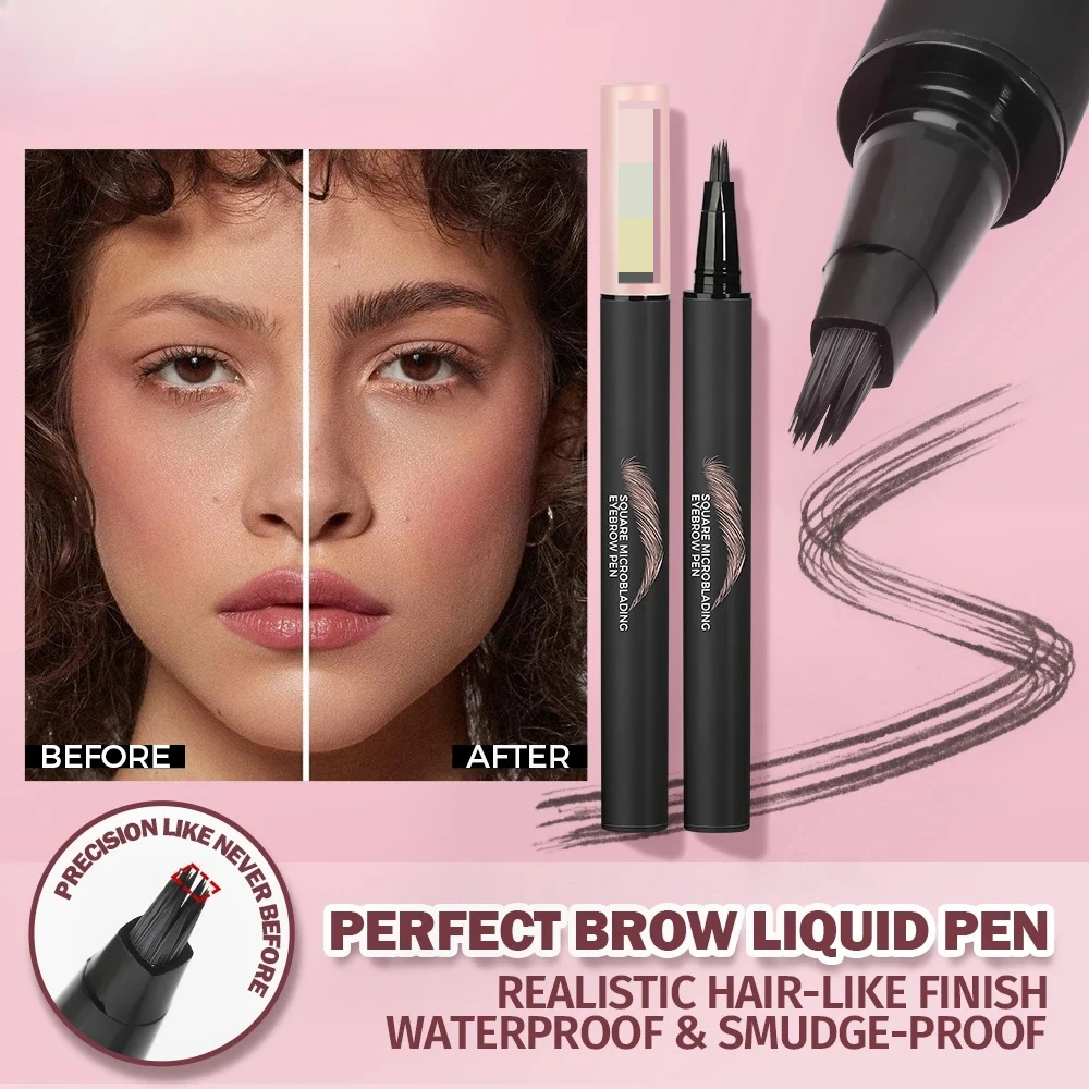 المخملية البرية قلم الحواجب مربع بزاوية فرشاة متعددة الوظائف ثلاثية الأبعاد الحاجب صبغ كريم شعري مكافحة لطخة مقاوم للماء الحاجب تينت القلم