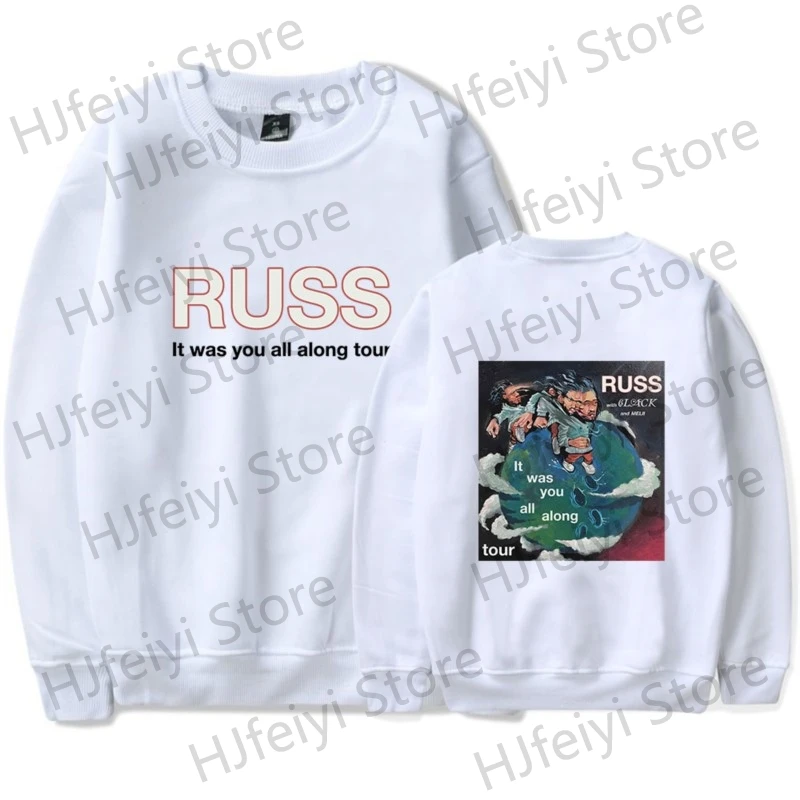 Russ It was you all along tour Long Sleeve Crewneck Sweatshirt Merch Winter For Women/Men Unisex Streetwear Hooded