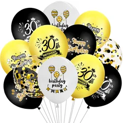 Happy 30th 40th 50th 60th Birthday Balloons Air Globs Anniversary Party Decoration Adult 30 40 50 60 18 anni palloncino di coriandoli