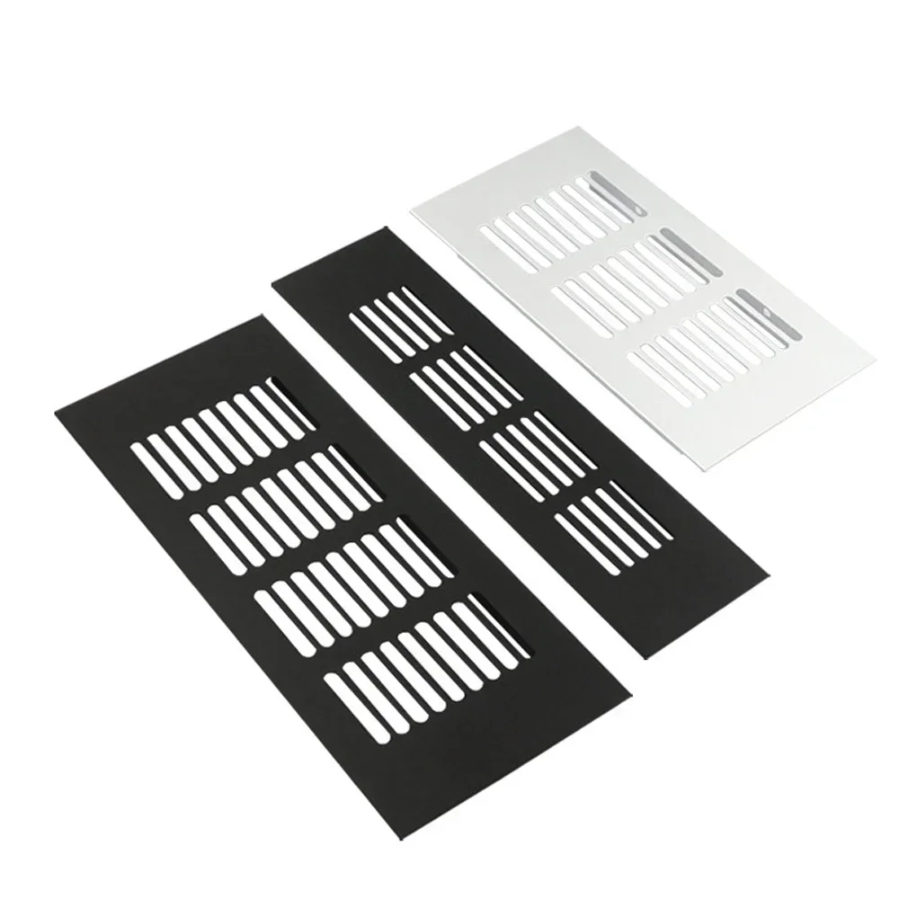 Aluminium Alloy Core Vents Rectangular Ventilation Grille Vents Black Silvery Wardrobe Shoe Cabinet Ventilation Grid Closet