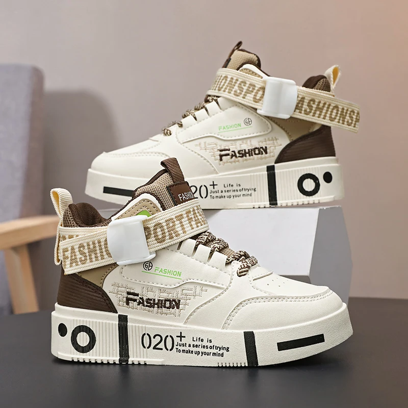 Big Boys High Top Sneakers Luxury Children Casual Shoes Autumn Youth Men Fashion Kids Tennis Running Sports Shoes for Boy