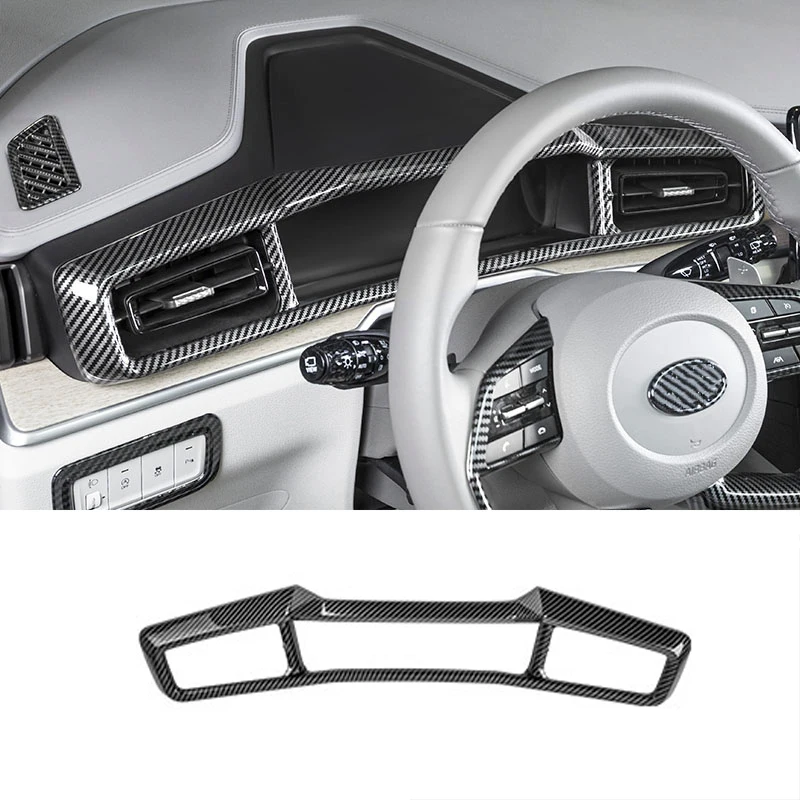 Car Dashboard Screen Air Vent Trims Outlet for Hyundai Custin Custo 2021 2022 2023 2024 Carbon Fiber Interior Accessories Kit