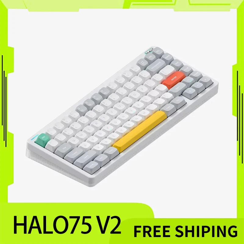 

Nuphy Halo75 V2 Keyboard Aluminium Alloy Tri Mode Hot Swap Gasket Mechanical Custom Keyboard Qmk/Via For Computer Accessory Gift