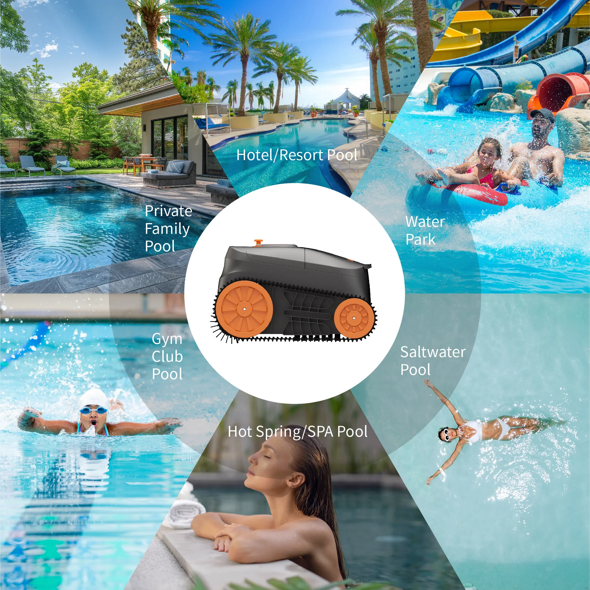 Cordless Automatic Climbing Wall Vacuum Outdoor Wireless Pool Cleaning Robot For Swimming Pool