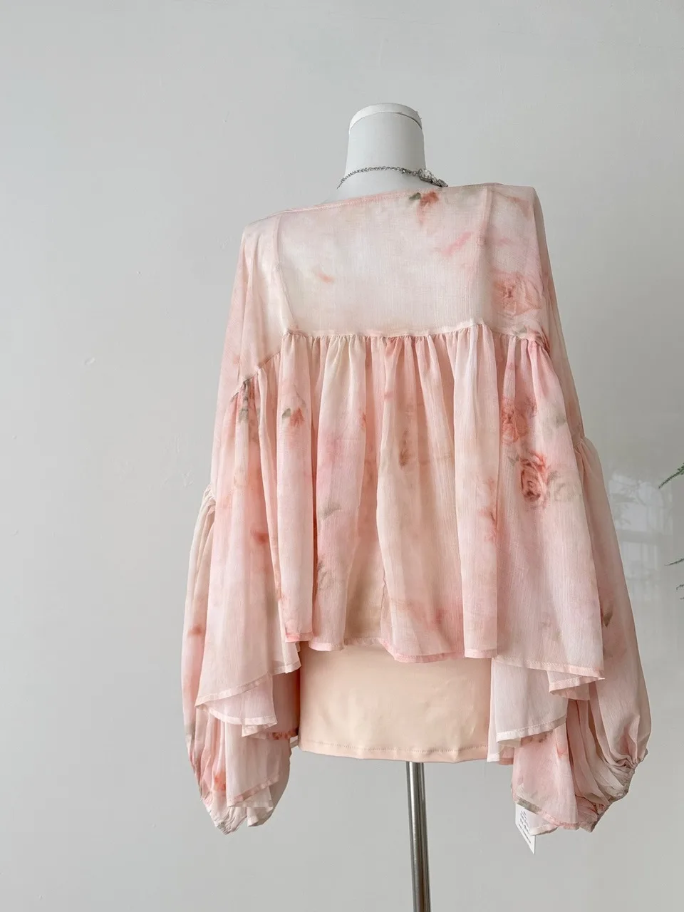 Pure Desire Aosphere Sciolto Lungo Sve Chiffon Cover up Dr Set con Canotta con Cintura Gonna Aderente Ensemble per Donna