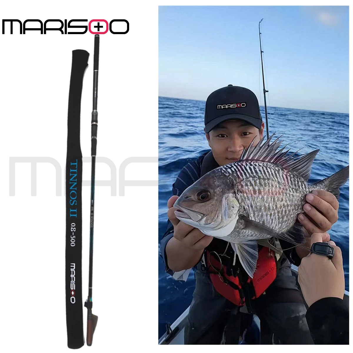 

Marisoo TINNOS II carbon fiber rotating fishing rod, suitable for shore fishing at depths of 0.8/1#-5 meters