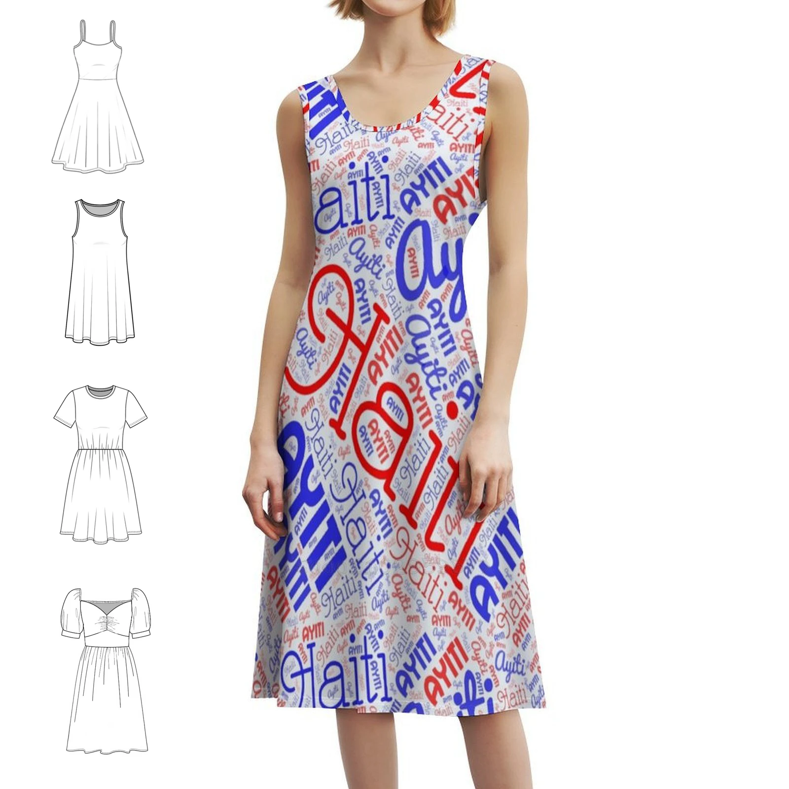 

Платье Haiti Aytit Word Cloud с вырезом в форме сердца, элегантное летнее праздничное платье для женщин, Haiti Haitian West Indies West Indian