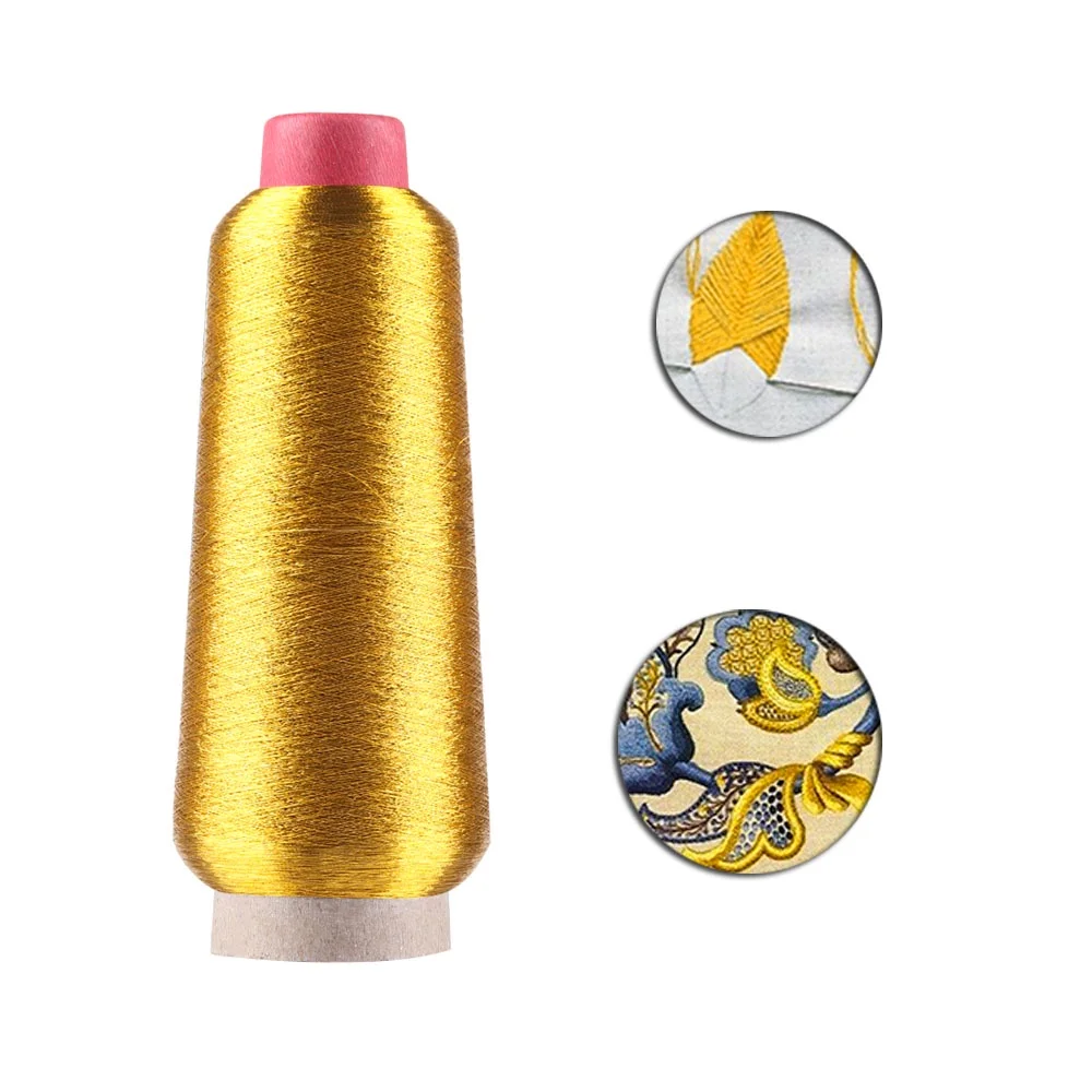 3000 Meter Tricolor Metal Sewing Thread Colored/gold/silver Embroidery Machine Thread Needle Thread Metal Yarn Weaving Thread Se