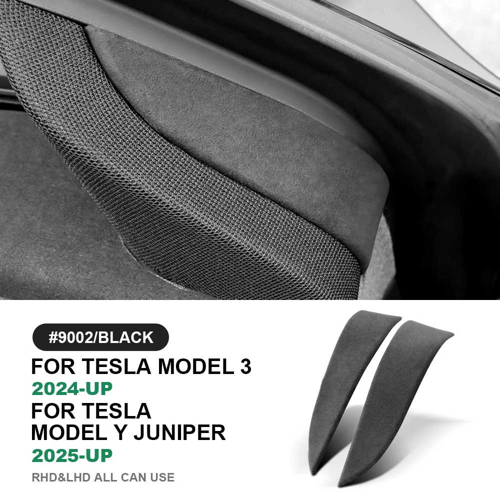 

Italian Top Suede Inner Door A-pillar Panel Decor Cover for Tesla Model 3 Highland 2024 Model Y Juniper 2025-Up Car Accessories