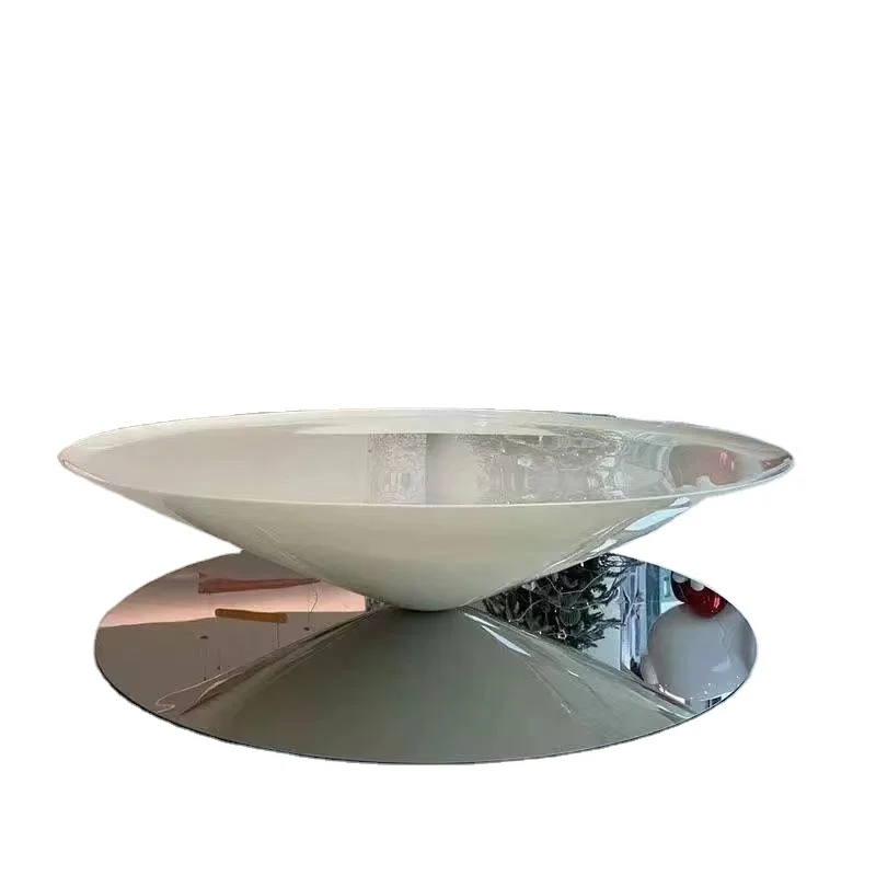 #Italian Simple Modern Coffee Table Avant-garde Fashion Living Room Tea Table Elegant Extraordinary Flying Saucer Tea Table